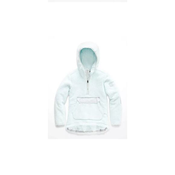 THE NORTH FACE Girls' Large Campshire Sherpa Fleece Hoodie Origin Blue 14/16